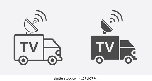 News van vector icon sign symbol
