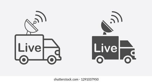 News van vector icon sign symbol