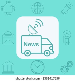 News van vector icon sign symbol