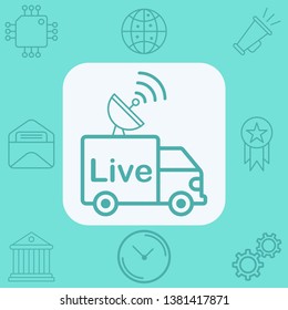 News van vector icon sign symbol