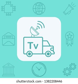 News van vector icon sign symbol