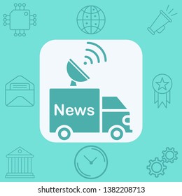 News van vector icon sign symbol