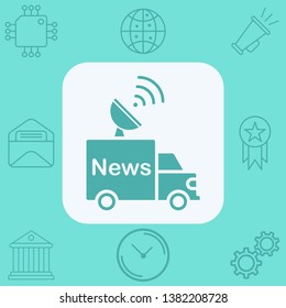 News van vector icon sign symbol