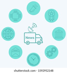 News van vector icon sign symbol