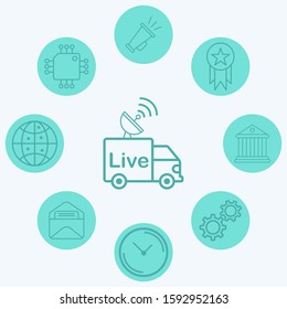 News van vector icon sign symbol