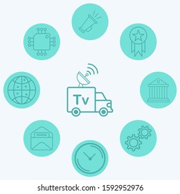 News van vector icon sign symbol
