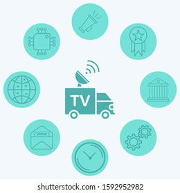 News van vector icon sign symbol