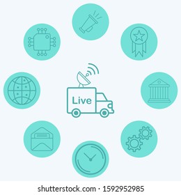 News van vector icon sign symbol