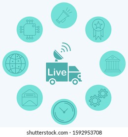 News van vector icon sign symbol