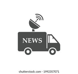 News van vector icon sign symbol
