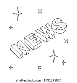 News vector banner design concept, 3d style 
