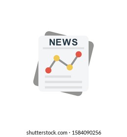 news vector flat color icon 