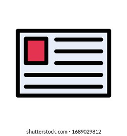 news vector flat color icon 