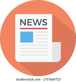 icono de color plano vectorial de noticias 