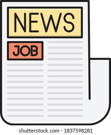 news vector flat color icon