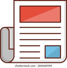 news vector flat color icon