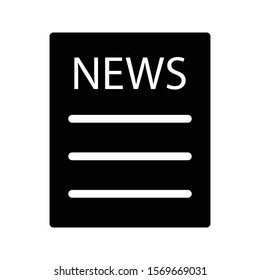 news vector glyph flat icon 