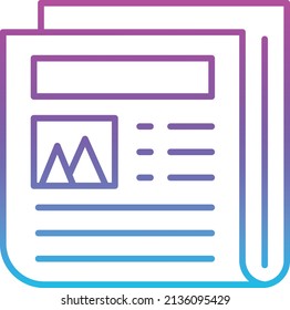 News vector icon. Can be used for printing, mobile and web applications.