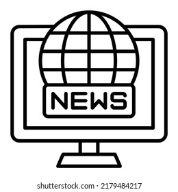 Icono vector de noticias. Se puede usar para imprimir, móviles y aplicaciones web.