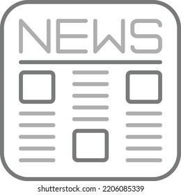 Icono vector de noticias. Se puede usar para imprimir, móviles y aplicaciones web.