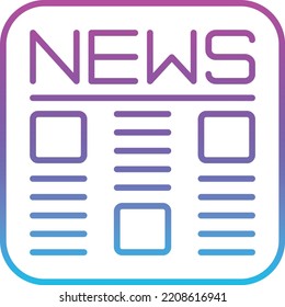 Icono vector de noticias. Se puede usar para imprimir, móviles y aplicaciones web.