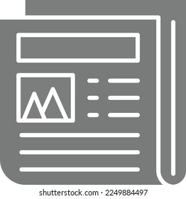 News vector icon. Can be used for printing, mobile and web applications.