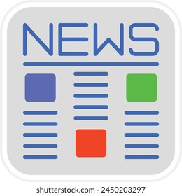 News vector icon. Can be used for printing, mobile and web applications.