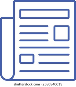 News vector icon. Can be used for printing, mobile and web applications.