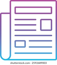 News vector icon. Can be used for printing, mobile and web applications.