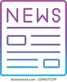 News vector icon. Can be used for printing, mobile and web applications.