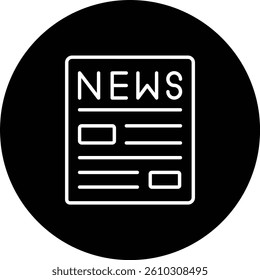 News vector icon. Can be used for printing, mobile and web applications.