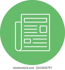News vector icon. Can be used for printing, mobile and web applications.