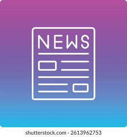 News vector icon. Can be used for printing, mobile and web applications.