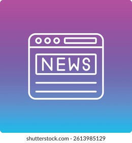 News vector icon. Can be used for printing, mobile and web applications.