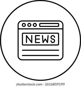 News vector icon. Can be used for printing, mobile and web applications.