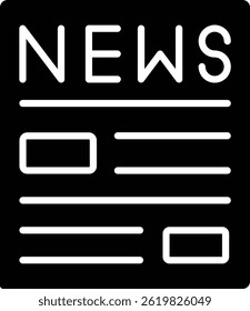 News vector icon. Can be used for printing, mobile and web applications.