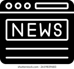 News vector icon. Can be used for printing, mobile and web applications.