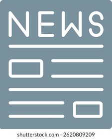 News vector icon. Can be used for printing, mobile and web applications.