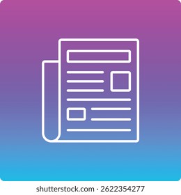 Icono de Vector de Noticias. Se puede utilizar para aplicaciones de impresión, móviles y de Web.