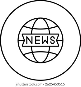 Ícone do vetor de notícias. Pode ser usado para impressão, aplicativos móveis e da Web.