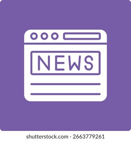 Icono de Vector de Noticias. Se puede utilizar para aplicaciones de impresión, móviles y de Web.