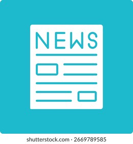 News vector icon. Can be used for printing, mobile and web applications.