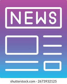 Icono de Vector de Noticias. Se puede utilizar para aplicaciones de impresión, móviles y de Web.