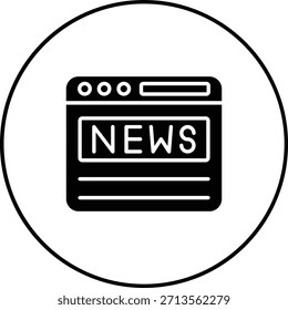 Icono de Vector de Noticias. Se puede utilizar para aplicaciones de impresión, móviles y de Web.
