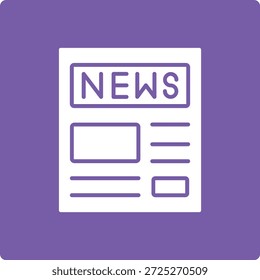 Icono de Vector de Noticias. Se puede utilizar para aplicaciones de impresión, móviles y de Web.