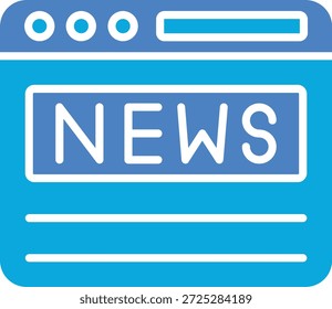 Icono de Vector de Noticias. Se puede utilizar para aplicaciones de impresión, móviles y de Web.
