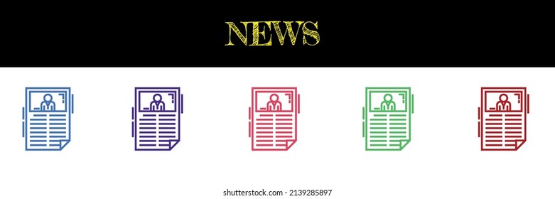 news vector icon, Vector EPS 10 illustration style