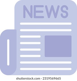 News Vector Icon Flat Style