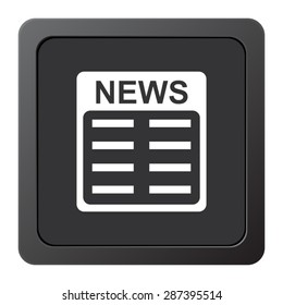 news - vector icon on a grey button