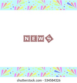 News vector icon on white background. Isolated illustration. Business picture.